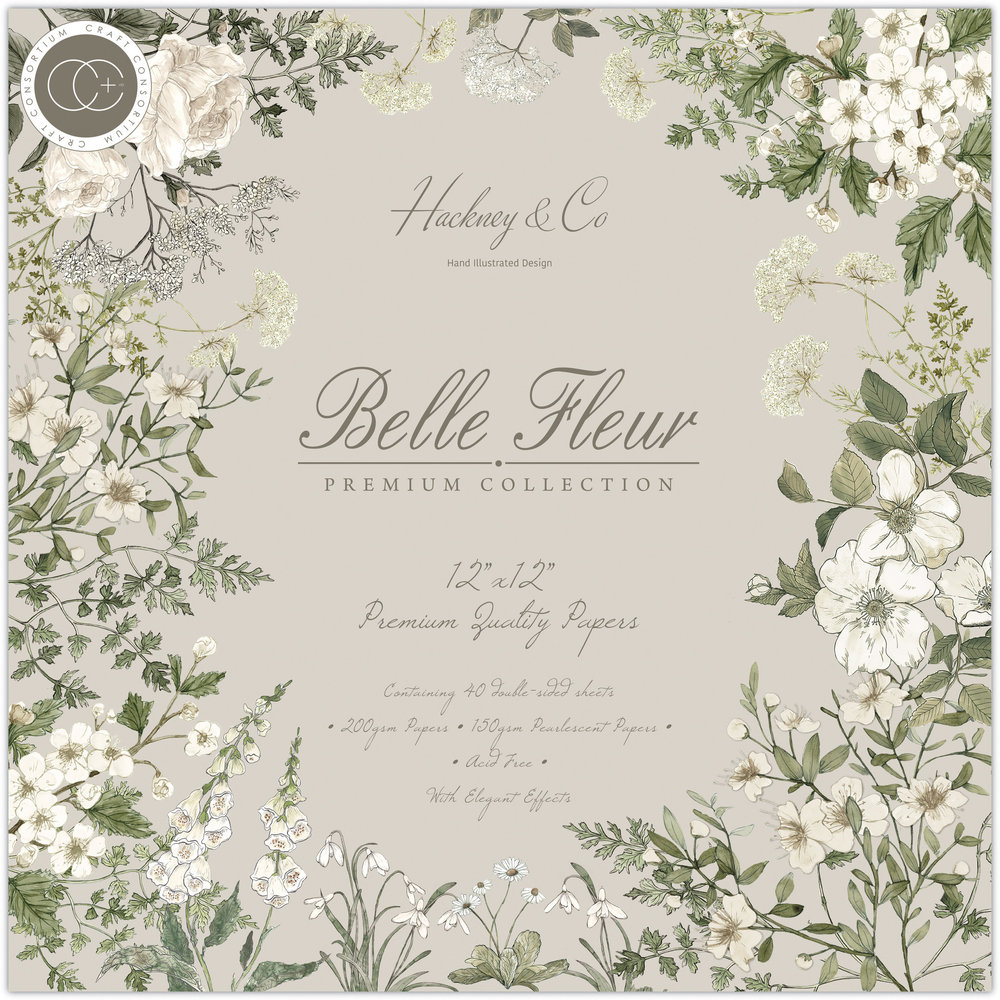 Craft Consortium Belle Fleur 12x12 Inch Paper Pad (CCPPAD032) Craft Consortium Belle Fleur 12x12 Inch Paper Pad (CCPPAD032)