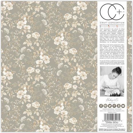 Craft Consortium Belle Fleur 12x12 Inch Paper Pad (CCPPAD032) Craft Consortium Belle Fleur 12x12 Inch Paper Pad (CCPPAD032)