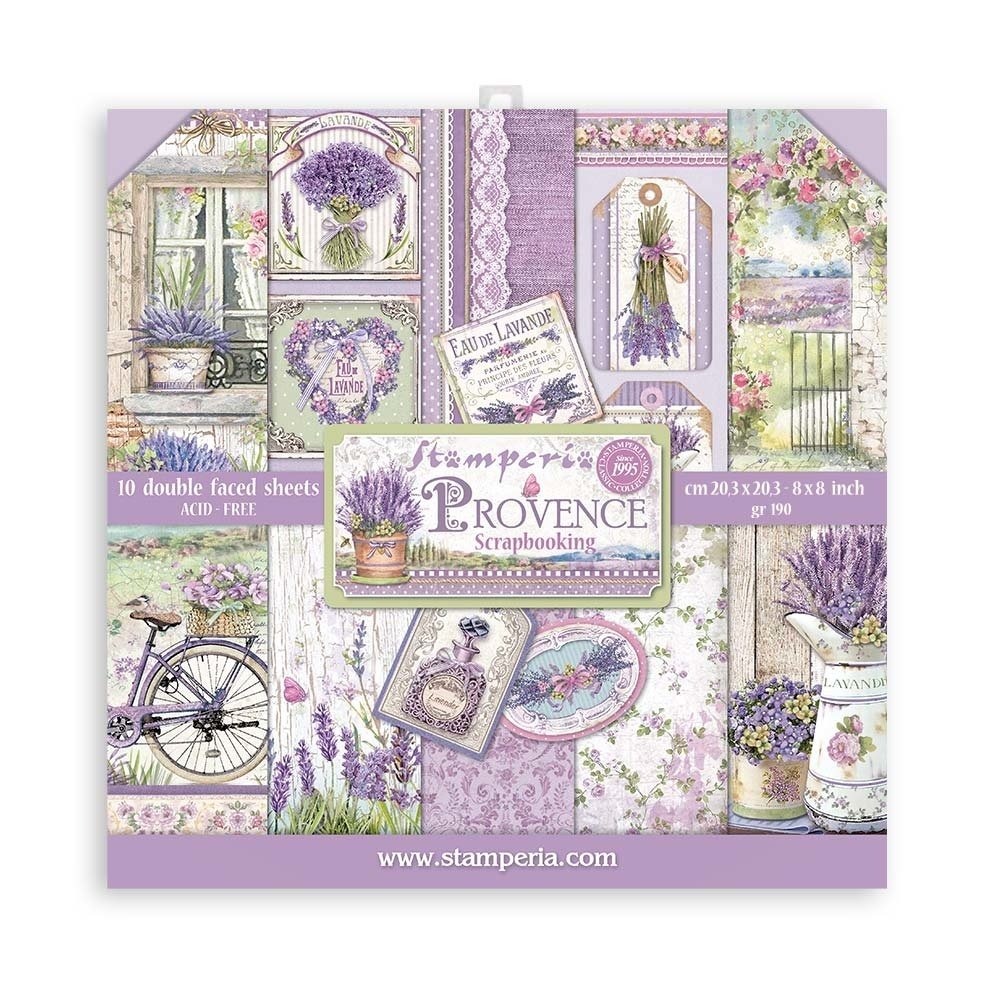 Stamperia Provence 8x8 Inch Paper Pack (SBBS53) Stamperia Provence 8x8 Inch Paper Pack (SBBS53)