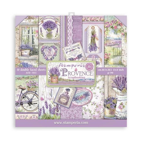 Stamperia Provence 8x8 Inch Paper Pack (SBBS53) Stamperia Provence 8x8 Inch Paper Pack (SBBS53)