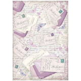 Stamperia Provence Letters Rice Paper A4 (DFSA4676)*