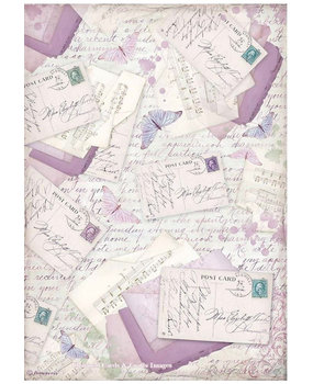 Stamperia Provence Letters Rice Paper A4 (DFSA4676)* Stamperia Provence Letters Rice Paper A4 (DFSA4676)*