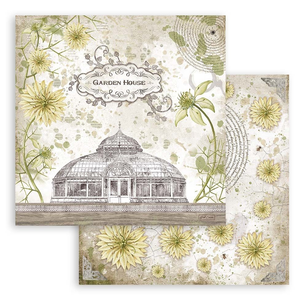 Stamperia Romantic Garden House 12x12 Inch Paper Pack (SBBL102)