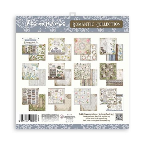 Stamperia Romantic Garden House 12x12 Inch Paper Pack (SBBL102)