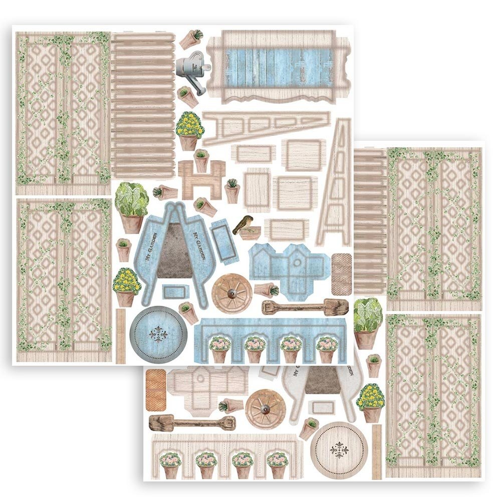 Stamperia Romantic Garden House 3D Paper Kit 12x12 Inch (SBPOP10) Stamperia Romantic Garden House 3D Paper Kit 12x12 Inch (SBPOP10)