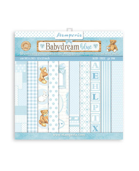 Stamperia Babydream Blue 12x12 Inch Paper Pack (SBBL106) Stamperia Babydream Blue 12x12 Inch Paper Pack (SBBL106)