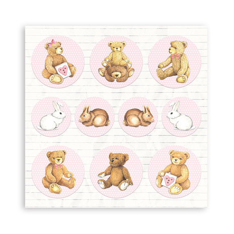 Stamperia Babydream Pink 12x12 Inch Paper Pack (SBBL107)