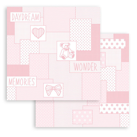 Stamperia Babydream Pink 12x12 Inch Paper Pack (SBBL107)