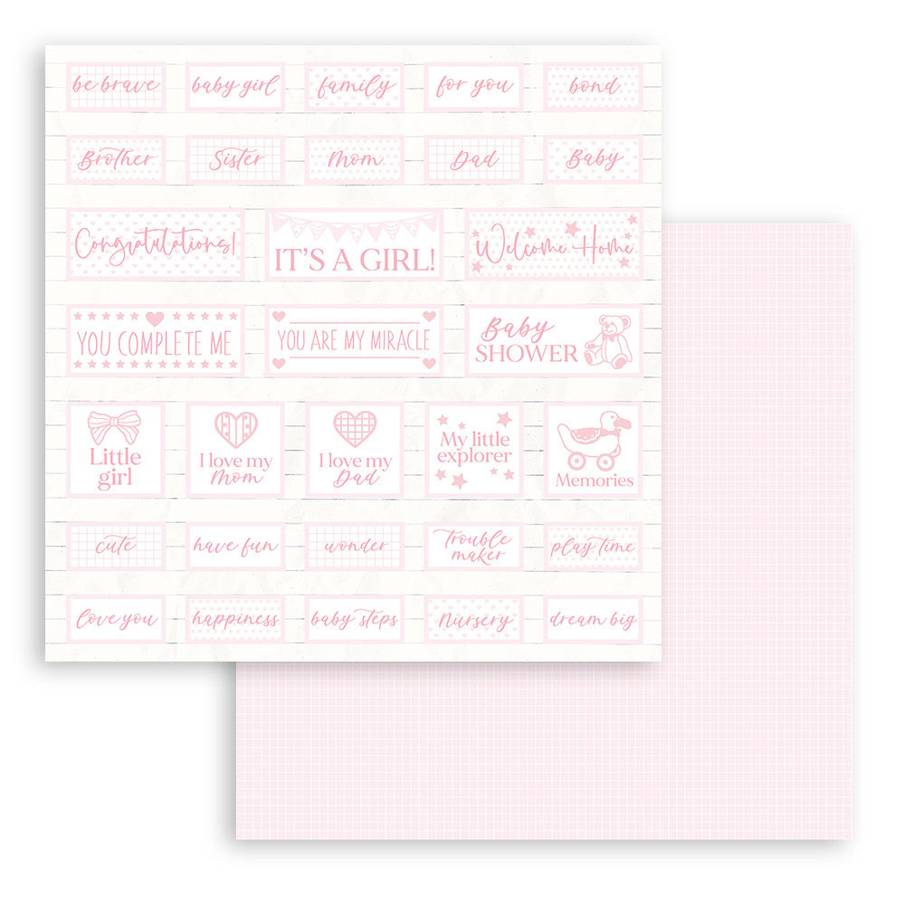 Stamperia Babydream Pink 8x8 Inch Paper Pack (SBBS58) Stamperia Babydream Pink 8x8 Inch Paper Pack (SBBS58)