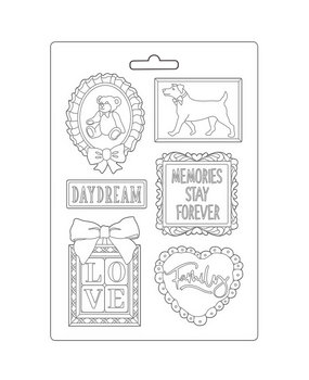 Stamperia Daydream Soft Mould A4 Frame and Quotes (K3PTA4530)*