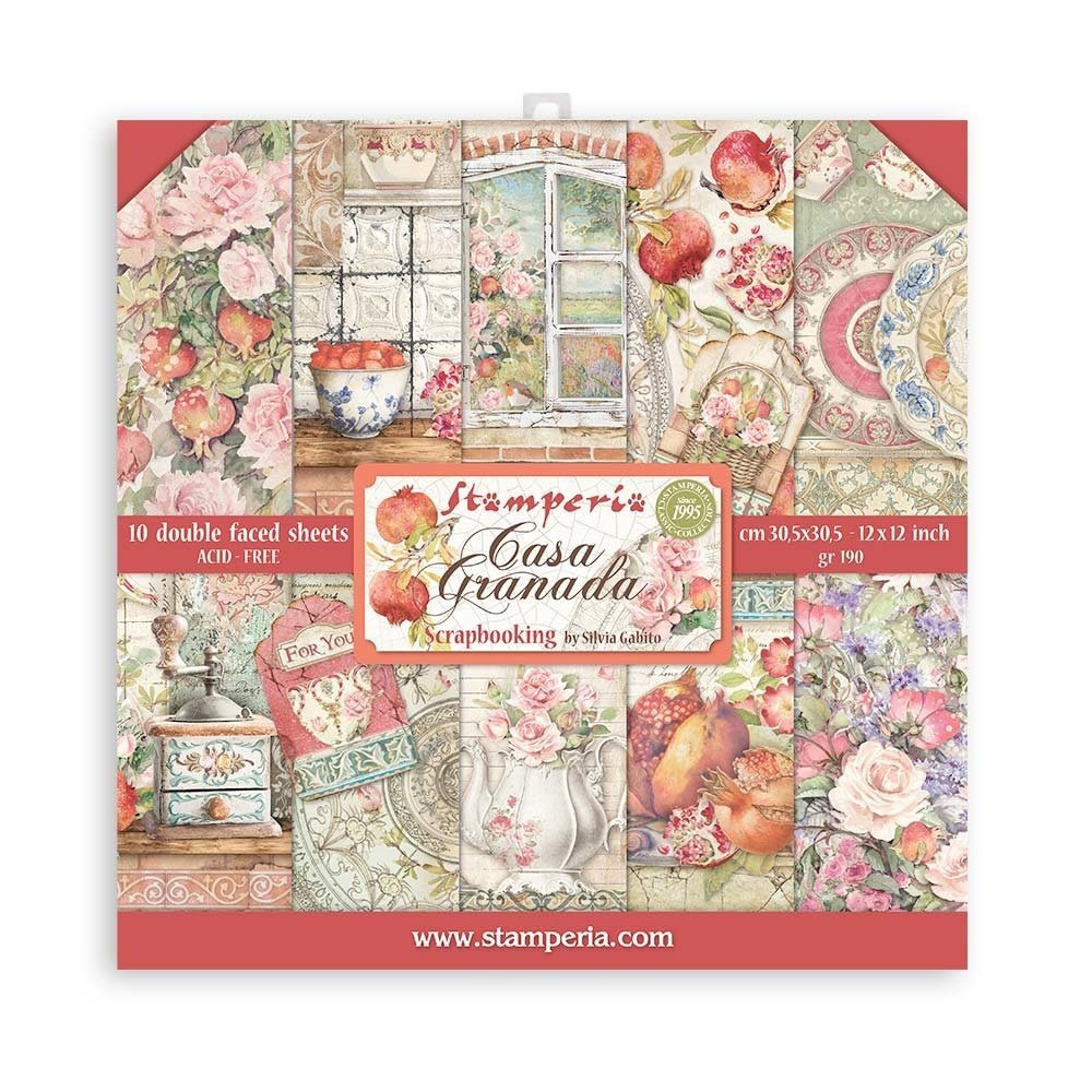 Stamperia Casa Granada 12x12 Inch Paper Pack (SBBL99) Stamperia Casa Granada 12x12 Inch Paper Pack (SBBL99)