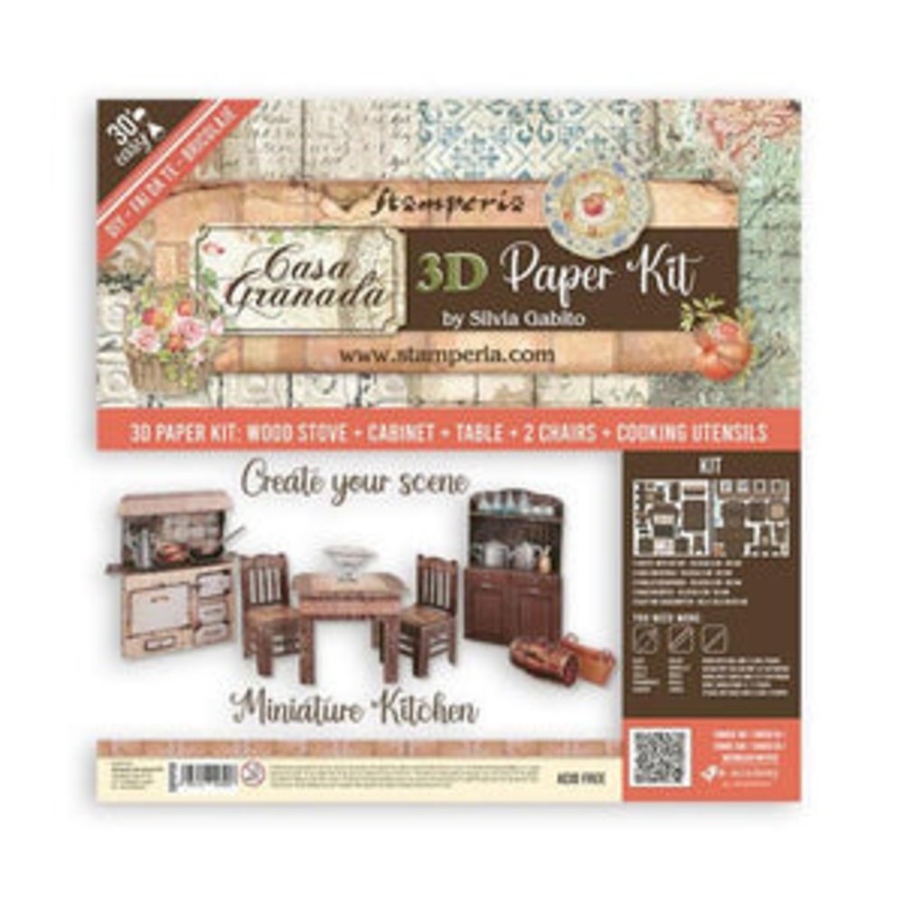 Stamperia Casa Granada 3D Paper Kit 12x12 Inch (SBPOP09) Stamperia Casa Granada 3D Paper Kit 12x12 Inch (SBPOP09)