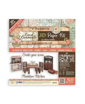 Stamperia Casa Granada 3D Paper Kit 12x12 Inch (SBPOP09)* Stamperia Casa Granada 3D Paper Kit 12x12 Inch (SBPOP09)*