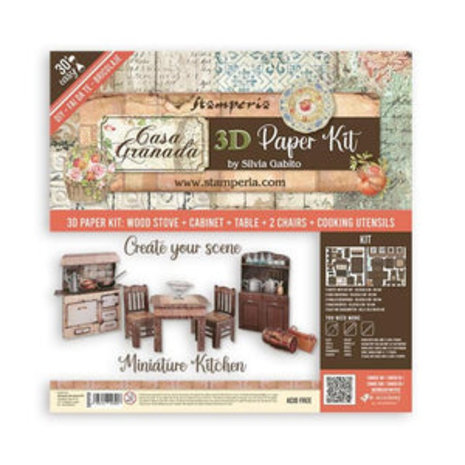 Stamperia Casa Granada 3D Paper Kit 12x12 Inch (SBPOP09) Stamperia Casa Granada 3D Paper Kit 12x12 Inch (SBPOP09)