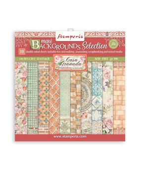 Stamperia Casa Granada Maxi Backgrounds 12x12 Inch Paper Pack (SBBL108) Stamperia Casa Granada Maxi Backgrounds 12x12 Inch Paper Pack (SBBL108)