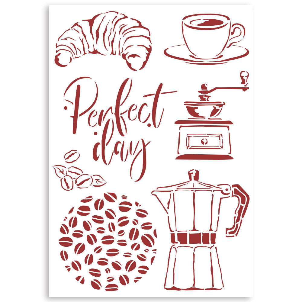 Stamperia Casa Granada Masking Stencil A4 Coffee (KSG488)