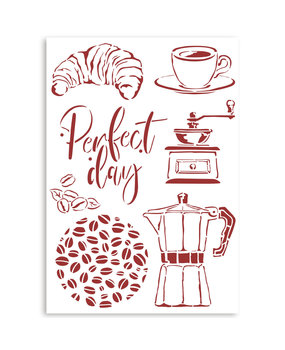 Stamperia Casa Granada Masking Stencil A4 Coffee (KSG488)