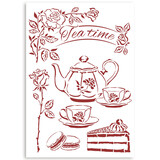 Stamperia Casa Granada Masking Stencil A4 Tea (KSG489)