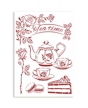 Stamperia Casa Granada Masking Stencil A4 Tea (KSG489) Stamperia Casa Granada Masking Stencil A4 Tea (KSG489)