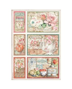 Stamperia Casa Granada Cards Rice Paper A4 (DFSA4653) Stamperia Casa Granada Cards Rice Paper A4 (DFSA4653)