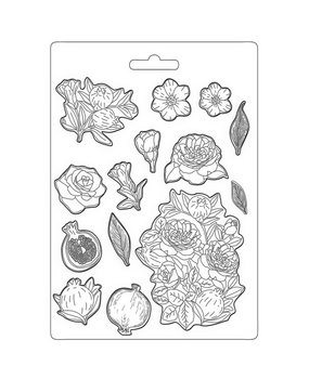 Stamperia Casa Granada Soft Mould A4 Pomegranade and Flowers (K3PTA4523) Stamperia Casa Granada Soft Mould A4 Pomegranade and Flowers (K3PTA4523)