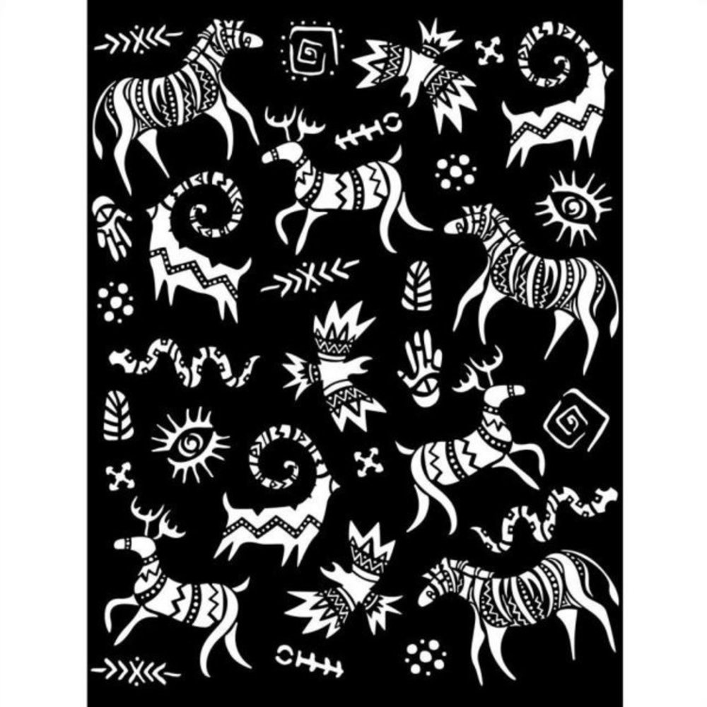 Stamperia Savana Thick Stencil 20x25cm Grafiti (KSTD104)