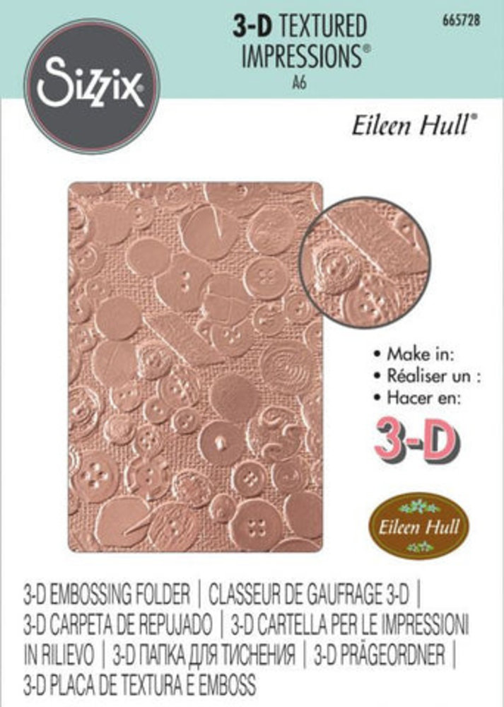 Sizzix 3D Texture Impressions Vintage Buttons (665728) Sizzix 3D Texture Impressions Vintage Buttons (665728)