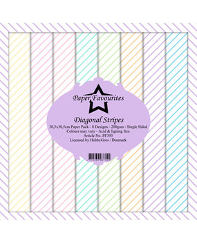 Paper Favourites Diagonal Stripes 12x12 Inch Paper Pack (PF393) Paper Favourites Diagonal Stripes 12x12 Inch Paper Pack (PF393)