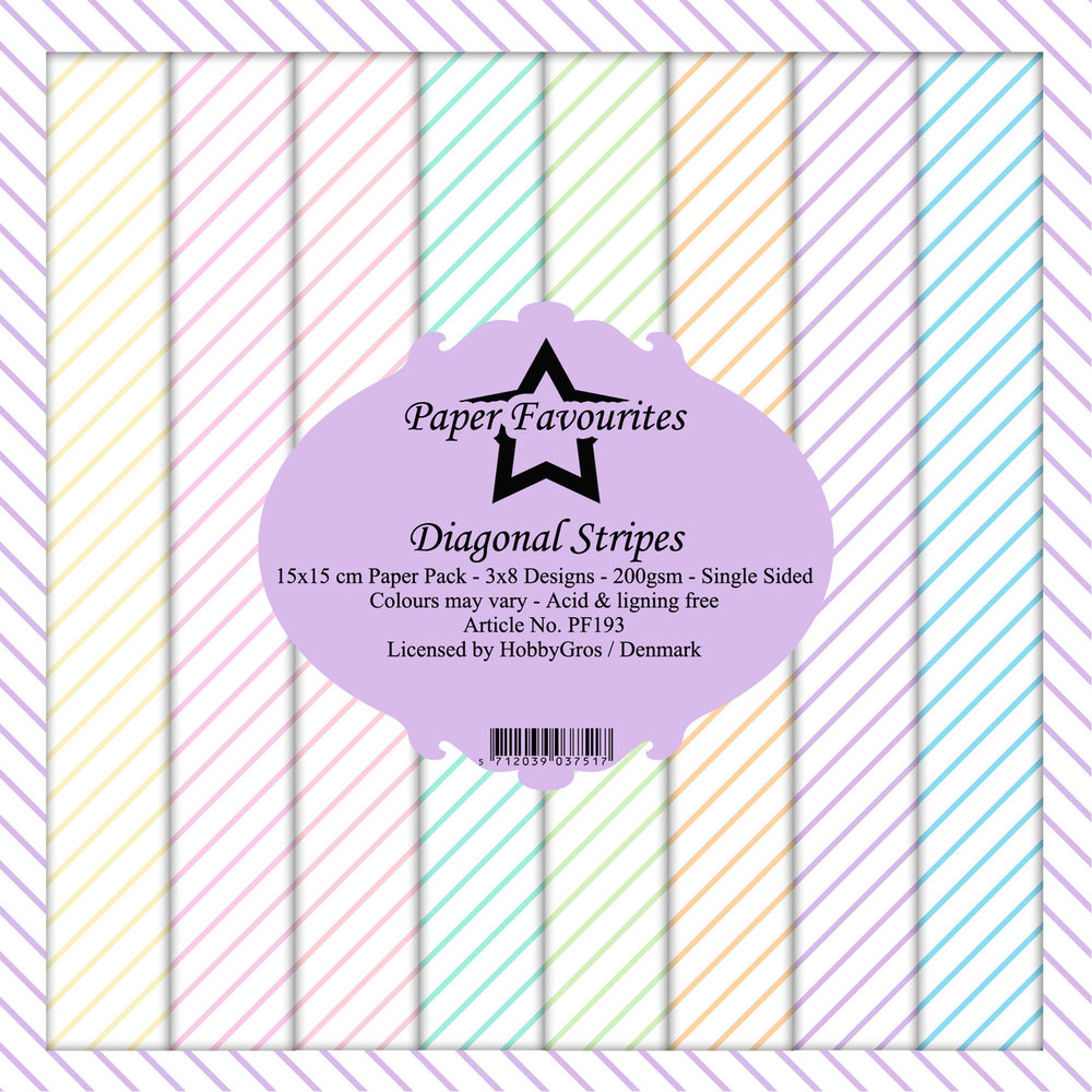Paper Favourites Diagonal Stripes 6x6 Inch Paper Pack (PF193)