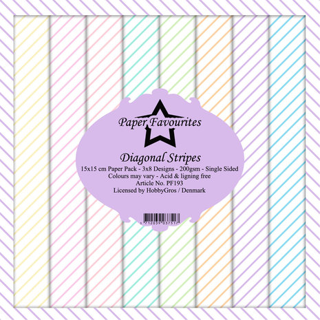 Paper Favourites Diagonal Stripes 6x6 Inch Paper Pack (PF193)