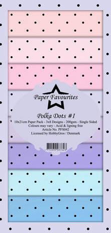Paper Favourites Polka Dots #1 Slimline Paper Pack (PFS042) Paper Favourites Polka Dots #1 Slimline Paper Pack (PFS042)