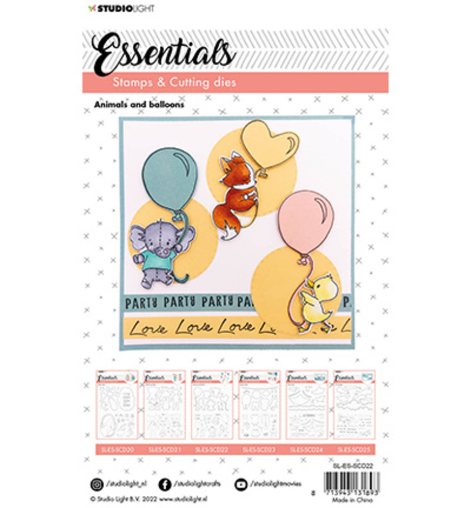 Studio Light Essentials Stamp & Die Animals and Balloons (SL-ES-SCD22) Studio Light Essentials Stamp & Die Animals and Balloons (SL-ES-SCD22)