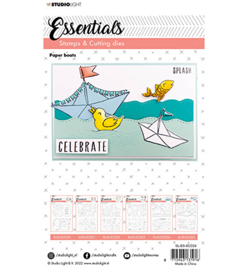 Studio Light Essentials Stamp & Die Paper Boats (SLESSCD24