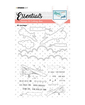 Studio Light Essentials Stamp & Die Air Messages (SL-ES-SCD25)* Studio Light Essentials Stamp & Die Air Messages (SL-ES-SCD25)*