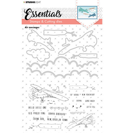 Studio Light Essentials Stamp & Die Air Messages (SL-ES-SCD25) Studio Light Essentials Stamp & Die Air Messages (SL-ES-SCD25)