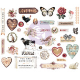 Prima Marketing Inc Farm Sweet Farm Chipboard Stickers (641245)