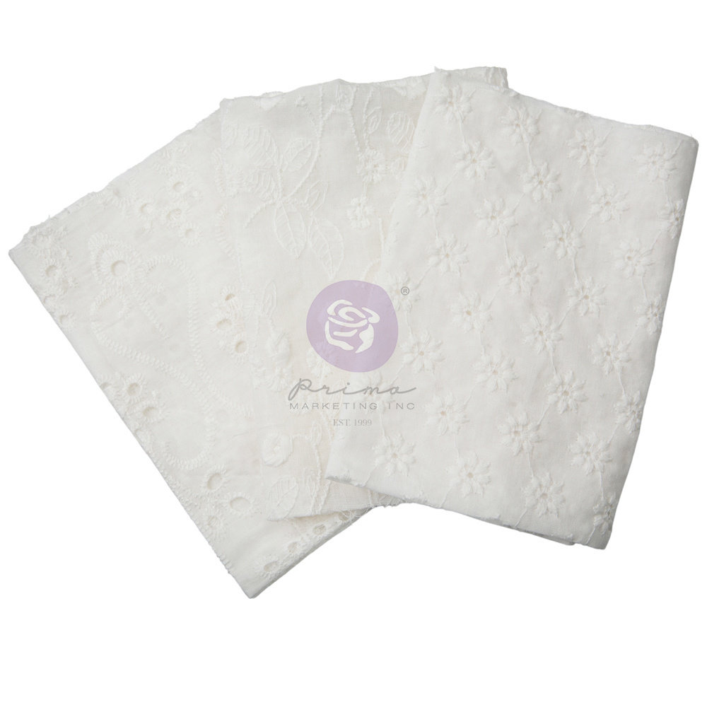 Prima Marketing Inc Miel Cotton Embroidered Fabric 12x12 Inch Sheets (998141) Prima Marketing Inc Miel Cotton Embroidered Fabric 12x12 Inch Sheets (998141)