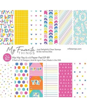 My Favorite Things Hip Hip Yay 6x6 Inch Paper Pad (EP-89)
