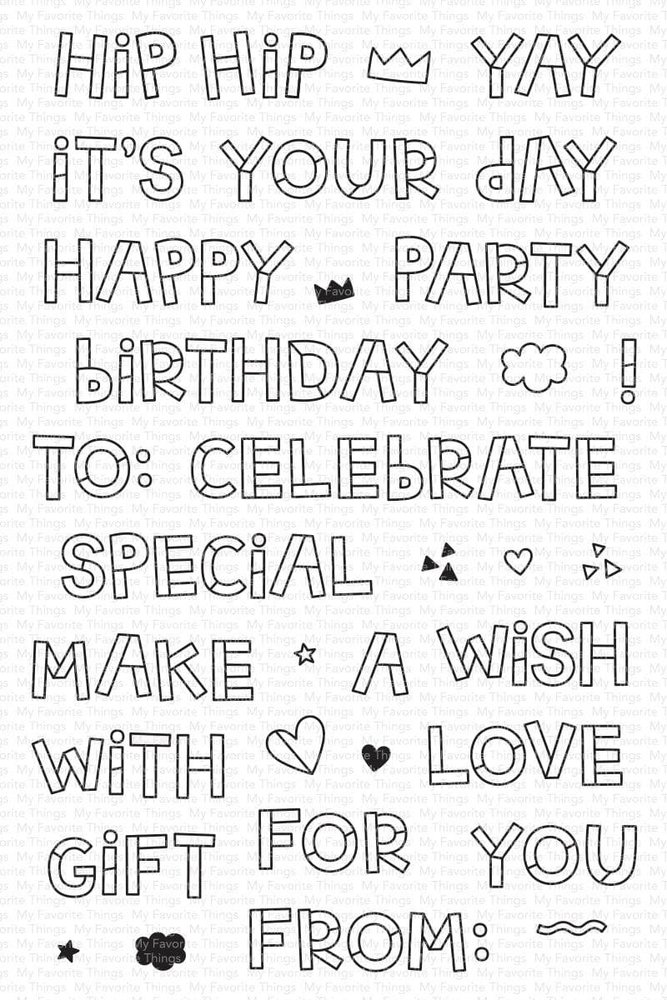 My Favorite Things Hip Hip Yay Day Clear Stamps (MSTN-005) My Favorite Things Hip Hip Yay Day Clear Stamps (MSTN-005)