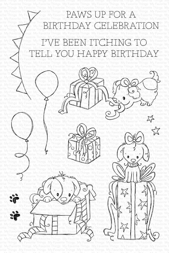 My Favorite Things Itching to Tell You Happy Birthday Clear Stamps (RAM-028) My Favorite Things Itching to Tell You Happy Birthday Clear Stamps (RAM-028)