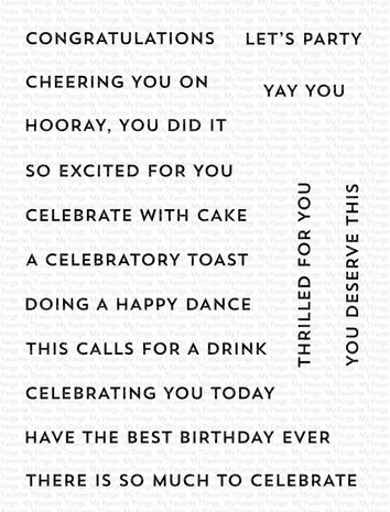 My Favorite Things Itty Bitty Celebrations Clear Stamps (CS-655)