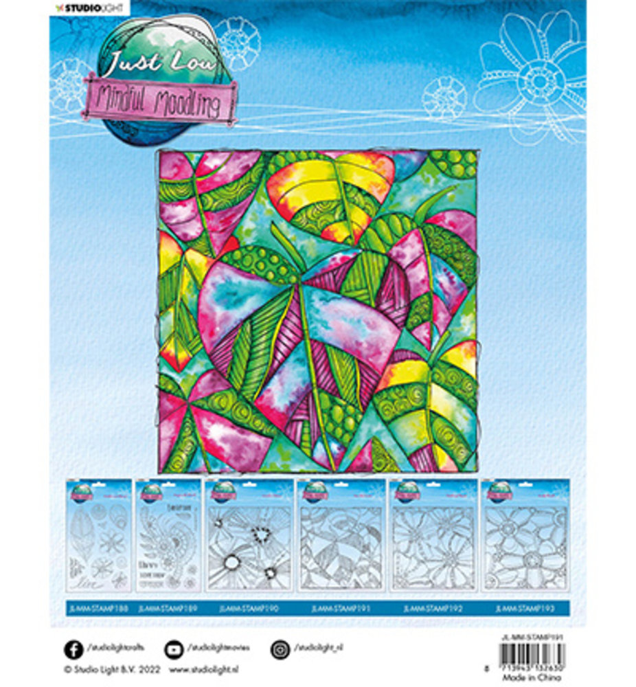 Studio Light Just Lou Mindful Moodling Love the Leaves Clear Stamps (JL-MM-STAMP191)