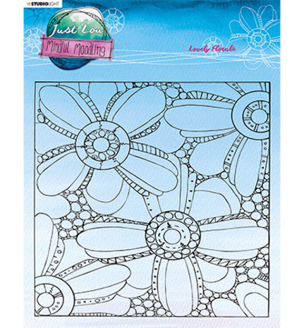 Studio Light Just Lou Mindful Moodling Lovely Florals Clear Stamps (JL-MM-STAMP193)