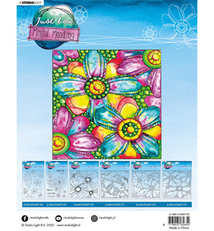 Studio Light Just Lou Mindful Moodling Lovely Florals Clear Stamps (JL-MM-STAMP193)