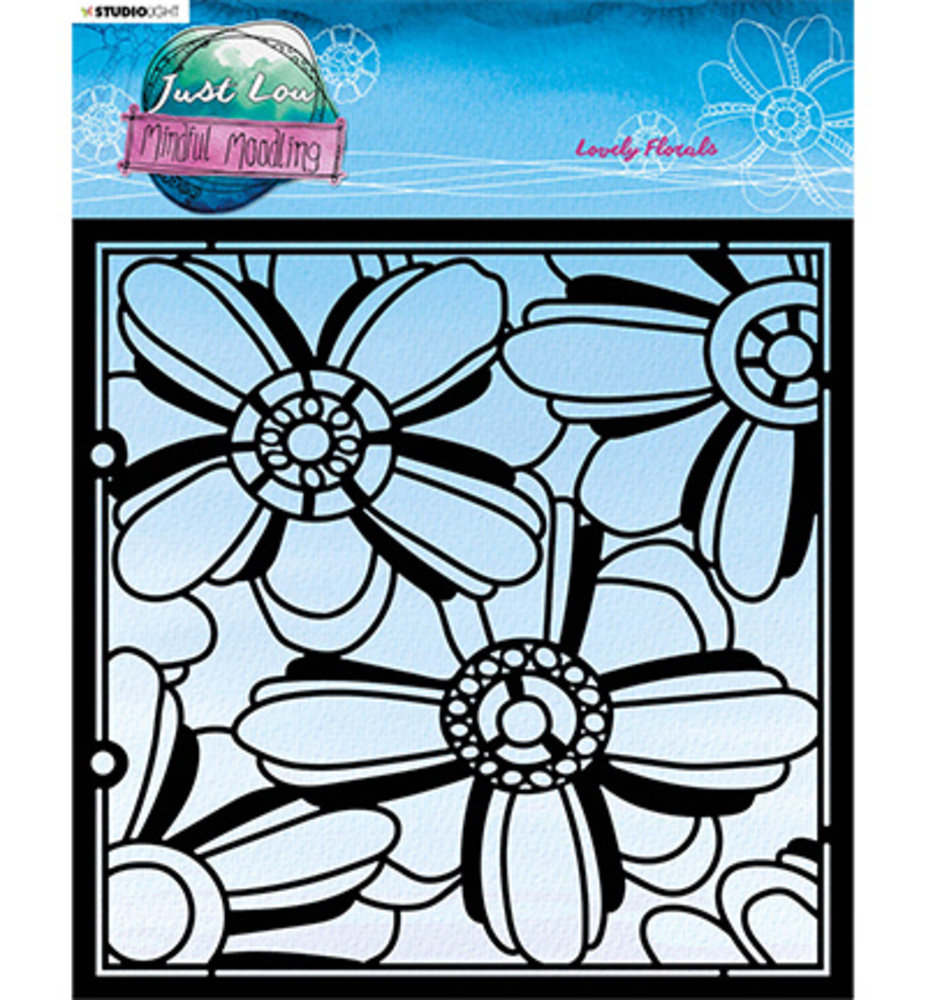 Studio Light Just Lou Mindful Moodling Masking Stencil Lovely Florals (JL-MM-MASK91) Studio Light Just Lou Mindful Moodling Masking Stencil Lovely Florals (JL-MM-MASK91)