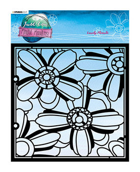 Studio Light Just Lou Mindful Moodling Masking Stencil Lovely Florals (JL-MM-MASK91) Studio Light Just Lou Mindful Moodling Masking Stencil Lovely Florals (JL-MM-MASK91)