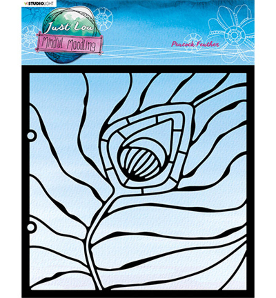 Studio Light Just Lou Mindful Moodling Masking Stencil Peacock Feather (JL-MM-MASK93) Studio Light Just Lou Mindful Moodling Masking Stencil Peacock Feather (JL-MM-MASK93)