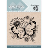 Card Deco Clear Stamp Butterfly Flower (CDECS087)