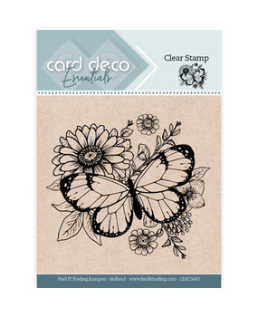 Card Deco Clear Stamp Butterfly Flower (CDECS087)