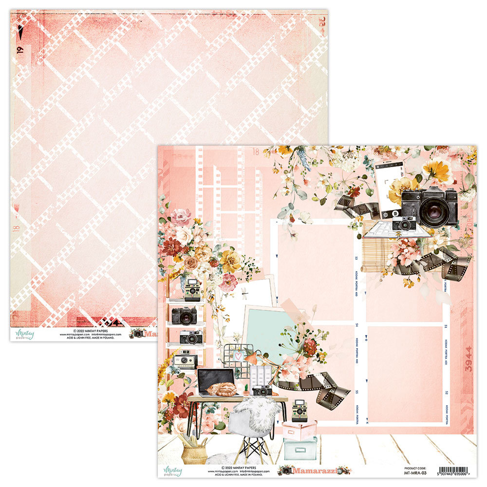 Mintay Mamarazzi 12x12 Inch Scrapbooking Paper Set (MT-MRA-07)